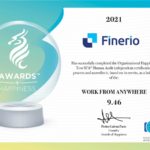 Finerio Connect gana el Awards of Happiness ™ Work from Anywhere 2021